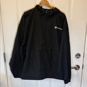 Champion Hooded Black Windbreaker
